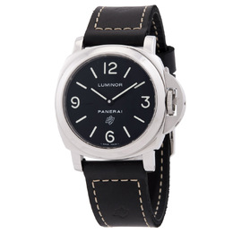 Pre-owned Panerai Luminor Base Black Dial Mens Watch pam00000