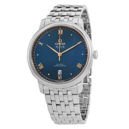 Omega De Ville Prestige Automatic Chronometer Blue Dial Mens Watch 424.10.40.20.03.004