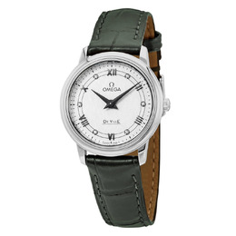 Omega De Ville Prestige White Silvery Diamond Dial Ladies Watch 424.13.27.60.52.002