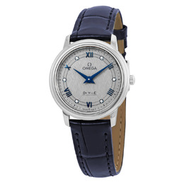 Omega De Ville Prestige Diamond Grey Dial Ladies Watch 424.13.27.60.56.001