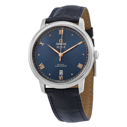 Omega De Ville Prestige Automatic Chronometer Blue Dial Mens Watch 424.13.40.20.03.004