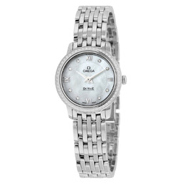 Omega De Ville Prestige Mother of Pearl Dial Stainless Steel Quartz Ladies Watch 424.15.24.60.55.001