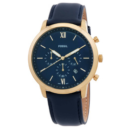 Fossil Neutra Chronograph FS5790 Men's Watch Yellow Gold-tone Stainless Steel Blue Dial
