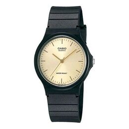 Часы Casio Quartz Waterproof Unisex Mens Black Analog, черный mq-24-9eldf | black