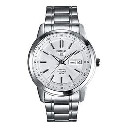 Часы Men's Seiko Automatic Mechanical Watch waterproof White Steel strip, белый snkm83j1 | white