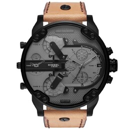 Dz7406 mr daddy 2 0 хронограф es кожаные часы Diesel, коричневый 6268740 | braun