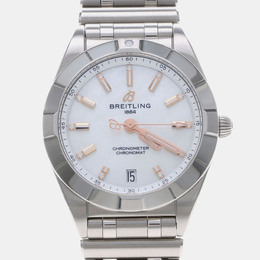 Breitling Chronomat A77310 Quartz White Stainless Steel Women's Wristwatch