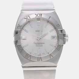 Omega Constellation Double Eagle 1195593 Quartz Silver Stainless Steel Men's Wristwatch