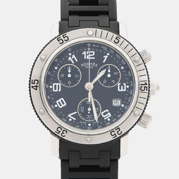 Hermes Clipper CL2.915 Quartz Black Stainless Steel Men's Wristwatch 39.5 mm 1195582
