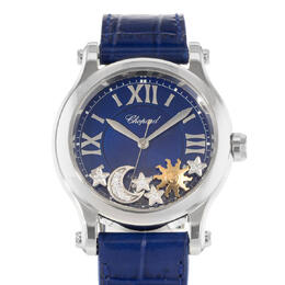 Pre-owned Chopard Happy Sport Blue Dial Unisex Watch 278559-3011