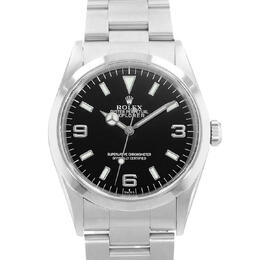 Pre-owned Rolex Explorer 36 Automatic Chronometer Black Dial Mens Watch 14270 bkso