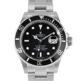 Pre-owned Rolex Submariner Date 40 Automatic Chronometer Black Dial Mens Watch Ref. 16610 BKSO