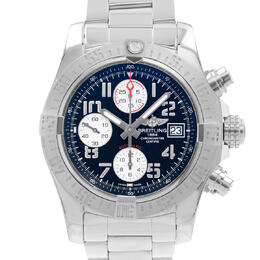Pre-owned Breitling Avenger II Chronograph Automatic Black Dial Mens Watch A13381
