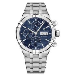 Maurice Lacroix Aikon Chronograph Automatic Blue Dial Mens Watch ai6038-ss002-430-1
