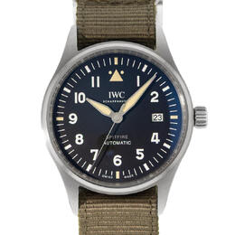 Pre-owned IWC Pilot Spitfire Mens Automatic Watch IW326801 Black Dial