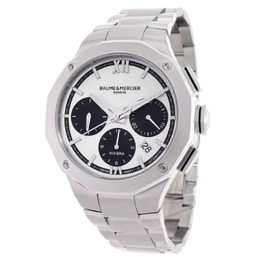 Men's Baume & Mercier Riviera Chronograph Automatic White Dial Watch MOA10827