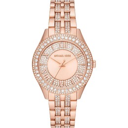 Часы наручные Michael Kors Harlowe Pavé Rose Gold-Tone, розовый mk4710 | rose gold