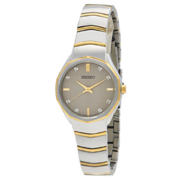 Seiko Quartz Crystal Grey Dial Ladies Watch - ARRT98673