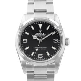 Pre-owned Rolex Explorer Automatic Chronometer Black Dial Mens Watch 114270 bkso