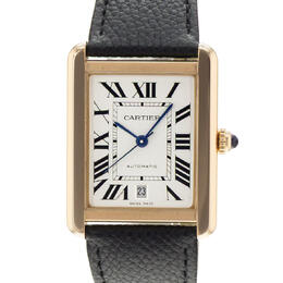 Pre-owned Cartier Tank Solo Automatic Silver Dial Mens Watch W5200026