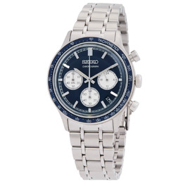 Seiko Analog Chronograph Quartz Blue Dial Mens Watch SSB477P1