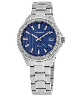 Bulova Aqualuxx Caravelle 43m122 - Women's Stainless Steel Watch with Blue Dial