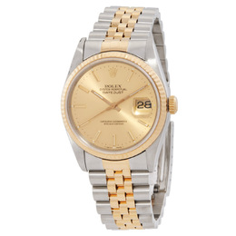 Pre-Owned Rolex Datejust Two-Tone 18kt Gold and Steel Men's Watch Ref: 16233J