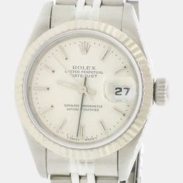 Rolex Datejust 69174 - Silver Dial with White Gold and Stainless Steel Case