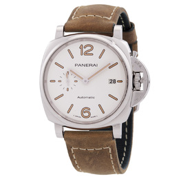 Pre-owned Panerai Luminor Due Automatic Silver Dial Mens Watch pam01046