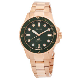 Fossil Blue Dive Quartz Green Dial ES5371 Ladies Watch