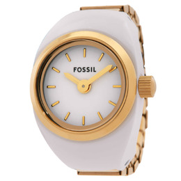 Fossil Watch Ring ES5412: White Dial Ladies' Watch