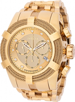 Invicta Bolt GOLD RUSH Chronograph Quartz Gold Dial Mens Watch - 48604