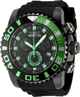 Invicta Sea Hunter Chronograph GMT Quartz Black Dial Mens Watch Model 48985