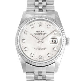 Pre-owned Rolex Datejust 36 Automatic Chronometer Diamond Mens Watch, Ref. 16234 MDJ