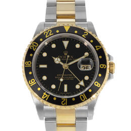 Pre-owned Rolex GMT-Master II Automatic Chronometer Black Dial Mens Watch Ref. 16713 BKSO