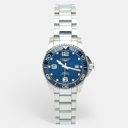 Longines HydroConquest Men's Watch L3.781.4.96.6 41mm Blue Dial Ceramic & Stainless Steel