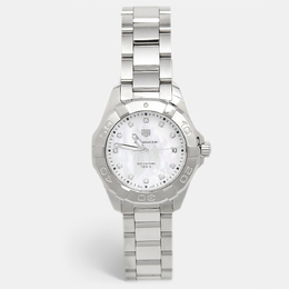 Tag Heuer Mother Of Pearl Diamond Stainless Steel Aquaracer WBD131B.BA0748 Women's Wristwatch 35 mm 1199667