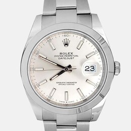 Rolex Datejust 126300 Automatic Silver Stainless Steel Men's Wristwatch