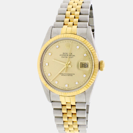 Rolex Datejust 16013 in Yellow Gold and Stainless Steel with Diamond Bezel Insert - Ref. 1198988
