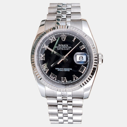 Rolex Datejust 116234, Automatic Movement, Black Dial with 18k White Gold Accents