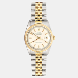 Rolex Datejust 16233 - Cream Dial, Yellow Gold Automatic