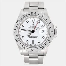 Rolex Explorer II 16570 Men's Automatic White Dial Stainless Steel Watch