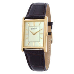 Seiko Classic Quartz Gold Dial Ladies Watch SWR106P1