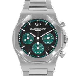 Pre-owned Girard-Perregaux Laureato Chronograph Automatic Black Dial Mens Watch Model 81020-11-3254-1GM