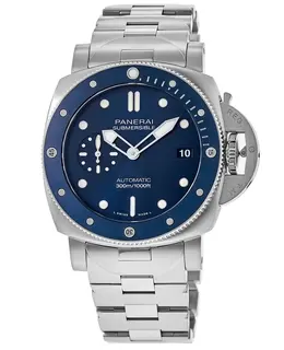Panerai Submersible Blu Notte Automatic Blue Dial Steel Men's Watch pam02068