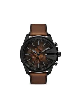 Diesel Chronograph 31606910 - 49mm Brown Dial, Black Case with Stainless Steel Case, Screw-down Crown & Black Bezel