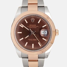 Rolex Datejust 126301 Automatic Men's Watch in Rose Gold and Black Dial
