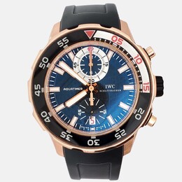 IWC Aquatimer IW376903 Men's Automatic Watch in 18K Rose Gold with Black Dial
