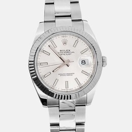 Rolex Datejust Ref. 1200519 - Men's Automatic Watch in Silver White Gold and Stainless Steel Case