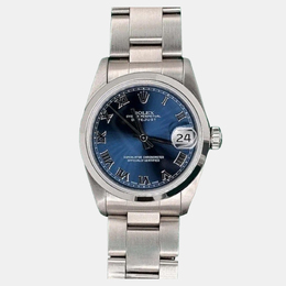 Rolex Datejust 68240 Blue Dial Women's Watch - Elegant Automatic Stainless Steel Timepiece